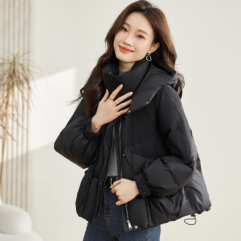 年新款女冬季韩版小个子棉服短款连帽宽松外套时尚加厚棉衣潮