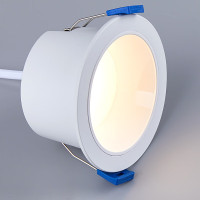 FSL佛山照明LED深防眩窄边框筒灯2.5寸6W高显Ra95中性光4000K压铸铝 柔月系列白杯