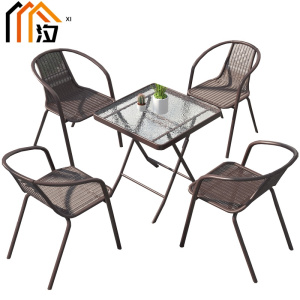 汐户外桌一桌四椅套