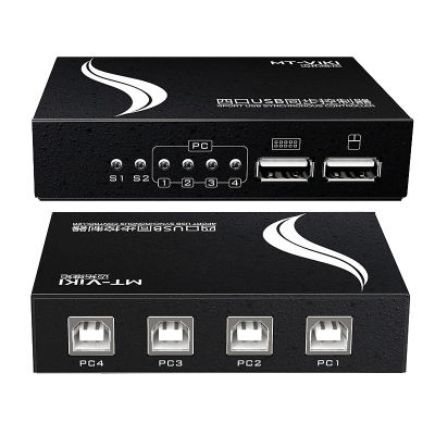 迈拓维矩mt-km104-u 4口同步器dnf地下城搬砖多开键鼠1控4电脑游戏