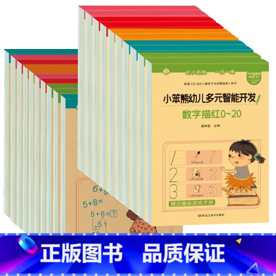 数学能力10册+描红能力10册 [正版]10本 凑十法借十法全套破十法幼小衔接数学练习题幼儿奥数启蒙思维训练10以内加减