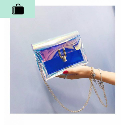 镭射包包女小方包潮流2020夏款小包单肩新款斜挎包 ins超火链条包NEW LAKE女斜挎包