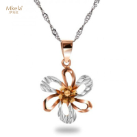 梦克拉 Mkela 18K金玫瑰金吊坠韩版时尚项坠 太阳花 花朵 吊坠 黄金 定价