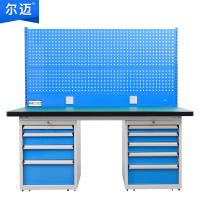 尔迈 重型钳工工作台防静电操作台工厂车间多功能维修工具台 1.8米 H款