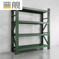 晋舰货架仓储库房储物架军绿色四层主架500kg/层重型200*60*200cm