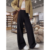 韩系西装裤女春季新款百搭直筒修身高级感休闲宽松长裤修身阔腿裤_548