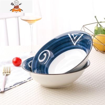 敬平日式大号汤碗组合 宿舍用学生泡面碗筷勺创意个性家用餐具一人食