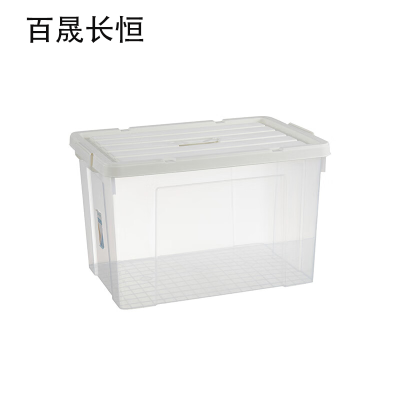 百晟长恒 BSCH-A82 80L 白盖透明 防水防潮透明整理收纳箱 (计价单位:个) 白盖透明