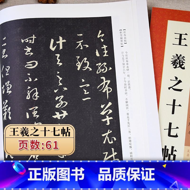 [正版]王羲之十七帖原帖行书字帖简体旁注学生成人毛笔书法临摹写王羲之草书字帖例字放大对照技法解析教程