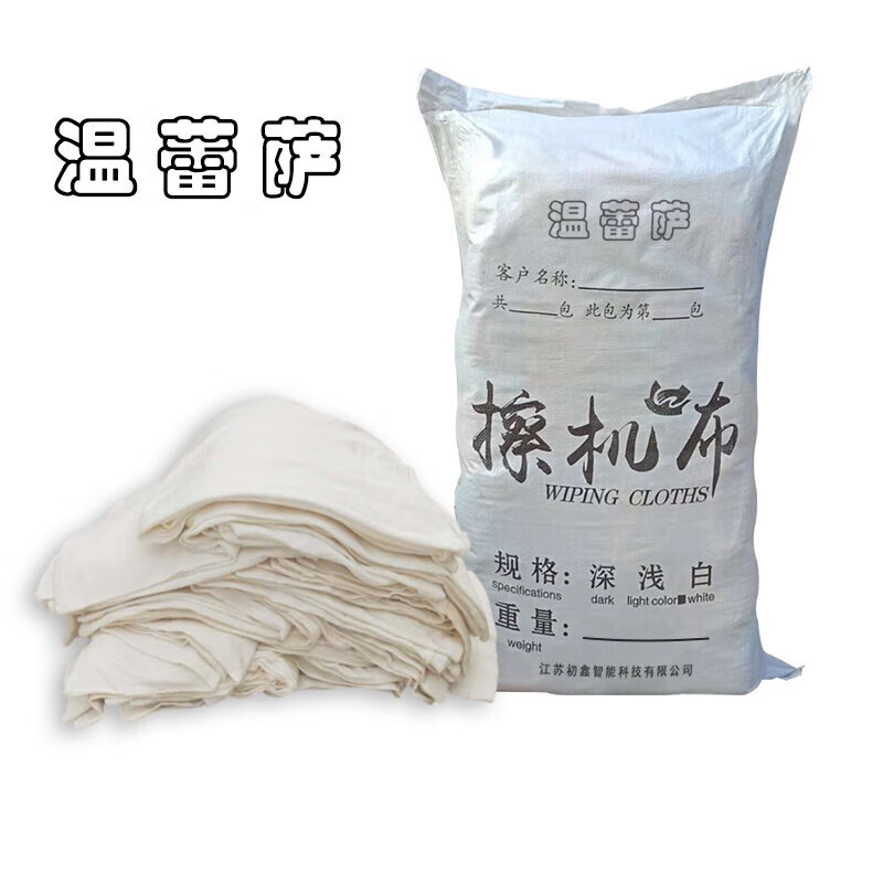 温蕾萨 高棉白色擦机布吸水吸油抹布 CJB-90 40cm*60cm/kg