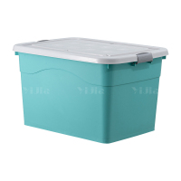 翌嘉YJ3111306 塑料收纳箱衣服整理箱杂物储物箱子 60L绿色