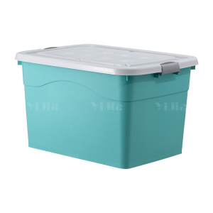 翌嘉YJ3111306 塑料收纳箱衣服整理箱杂物储物箱子 60L绿色