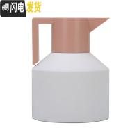 三维工匠北欧几何保温壶家用304不锈钢内胆热水瓶大容量瓶暖开水瓶暖水壶 1.8白色