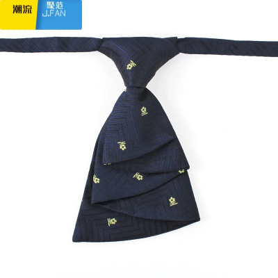 聚范双层蓝色小花波点jk平角蝴蝶结领花装饰女士衬衫领结职业时尚商务