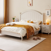 全友家居儿童床男孩田园风实木脚环保板材加厚排骨架加高稳固单床