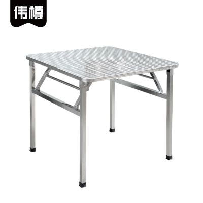 伟樽不锈钢餐桌100*100*72cm张