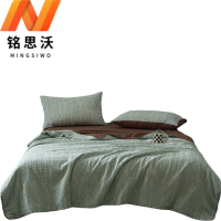铭思沃三件套2.0*2.3m床 绿条纹 套