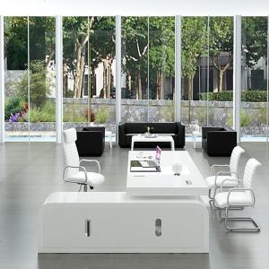 时尚烤漆老板桌经理桌主管桌 书房写字台转角书桌带侧柜