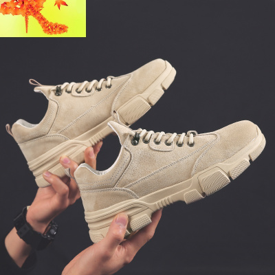 春季马丁靴男靴韩版潮流低帮工装中帮潮靴英伦风夏季男士百搭男鞋简畅