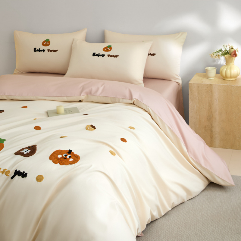 长绒棉毛巾绣四件套纯棉新款被套床单款床上用品