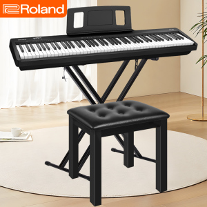 罗兰(Roland)电钢琴FP18智能电子钢琴88键重锤便携式成人儿童初学者家用钢琴黑色