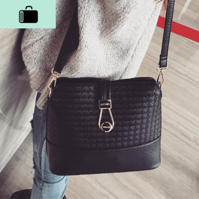 2020新款韩版潮编织贝壳包时尚小包包百搭单肩包简约斜挎包女包包NEW LAKE女斜挎包