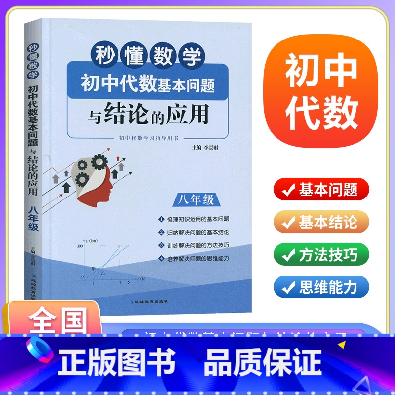 数学 八年级 [正版]秒懂数学初中代数基本问题与结论的应用八年级 8年级上下册数学新思维同步强化训练练习题 初二代数专项