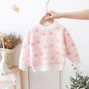 女童毛衣秋冬新款加厚儿童保暖内搭针织衫女孩洋气打底衫潮