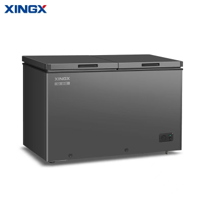 星星(XINGX)BCD-406GCT冰柜铜管家用商用双温双箱大冷冻小冷藏冷柜卧式大容量节能减霜保鲜柜
