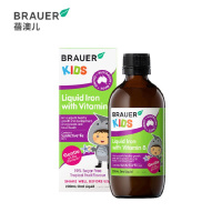 Brauer蓓澳儿铁+维生素B族口服液适合0月+宝宝 200ml 活性叶酸补贴铁三角 面色红润 无糖水果味