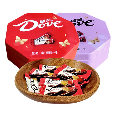 德芙Dove喜糖新款铁盒装德芙丝滑牛奶巧克力6粒10粒16粒婚庆结婚不含礼袋可另外购买