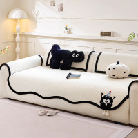 雪尼尔异形不规则一片式新款高级感四季通用防滑皮沙发专用垫