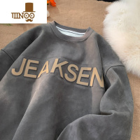 YANXU美式cityboy打底卫衣男无帽长袖t恤硬挺情侣潮牌外套