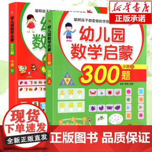 幼儿数学启蒙300题 小班全套上下2册 3-5-6岁宝宝早教幼儿园学前班数学题教材用书幼小衔接一日一练思维训练书籍 智力