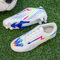 情侣款秋季新款长钉贴地拼色四季轻便舒适透气户外系带运动足球鞋