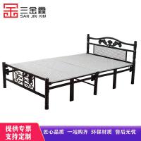 三金鑫 加固折叠床双人1.5/1.0米办公室午休硬板铁架四折1.2简易单人午睡家用