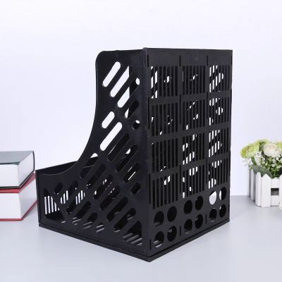 三格文件架A4书架三联文件框 三联组合文件架黑色