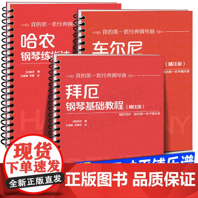 活页大尺寸 哈农拜厄车尔尼599钢琴零基础教程大字版钢琴练指法自学拜耳钢琴谱拜尔初级练习精注版儿童钢琴书考级基本入门教材