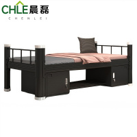 晨磊 钢制单人床 1.2m(床板+床垫+床下柜) 套