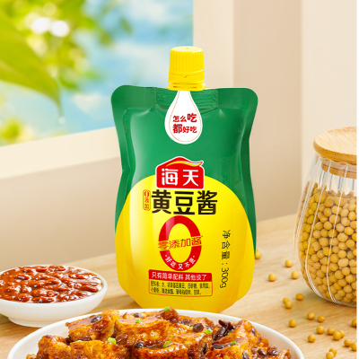 海天零添加酱0添加黄豆酱300g下饭拌面手抓饼东北大酱厨房调料