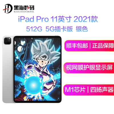 现-货已到-苹果Apple2021新款iPadPro11英寸512G5G插卡版苹果平板电脑MHWM3银色海外版