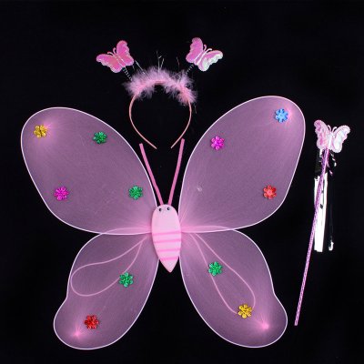 儿童玩具小魔仙女孩玩具蝴蝶翅膀魔法棒公主小魔仙套装奇妙花仙子