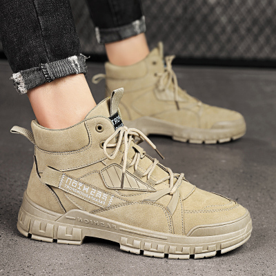 Ideamini荣贵人鸟相依361o马丁靴男高帮英伦风工装短靴男士百搭增高户外防靴子