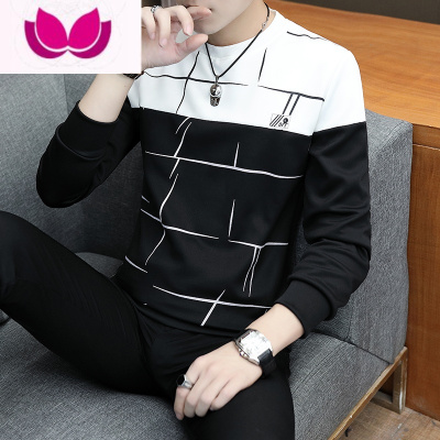 七斓男士卫衣新款ins潮长袖T恤款薄款秋衣打底衫秋装上衣服