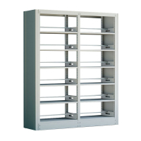 臻远ZY4072612 钢制书架资料架 双面6层一列二组白色 1900*450*2000mm