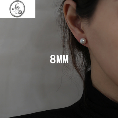 JiMi韩代女S925银银高级感轻奢正圆大复古耳环耳饰