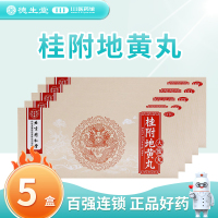 [5盒]同仁堂 桂附地黄丸 9g*10丸/盒*5盒 肾阳不足腰膝痠冷小便不利或反多
