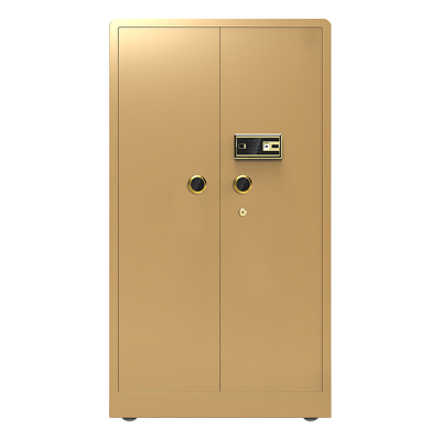 臻远全钢实心防盗保险柜ZY-BXGB-73高180cm单双门指纹款土豪金色