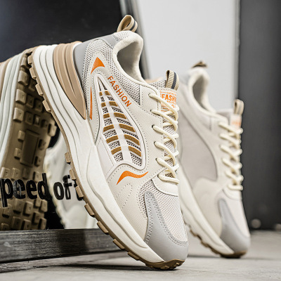 透气网面运动鞋子男韩版潮流百搭厚底休闲老爹鞋潮鞋春季男鞋新款