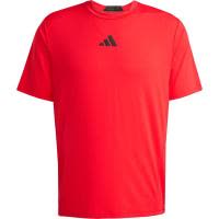 Adidas男士运动训练T恤透气速干侧开叉纯色休闲上衣